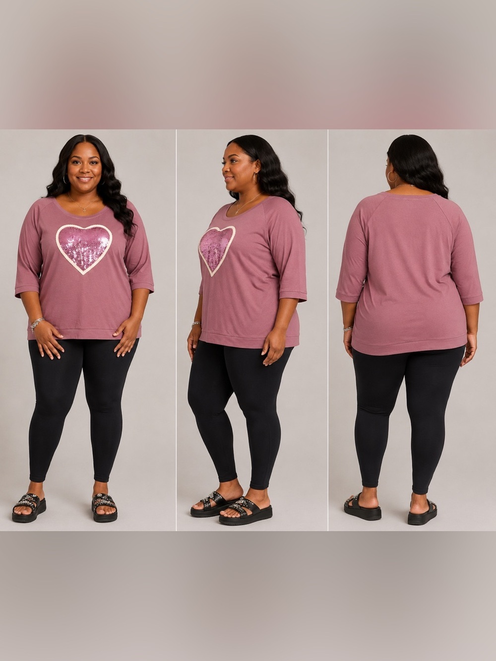 SIMPLY BE. ANGEL RIBBONS HEART SWEATSHIRT - PLUM SIZE 20 (NEW WITH TAGS) A19
